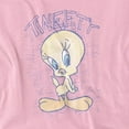 thumbnail image 2 of Looney Tunes Tweety Fade Women's T Shirt, Pink, Small, 2 of 6