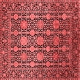 thumbnail image 1 of Ahgly Company Indoor Square Oriental Red Industrial Area Rugs, 7' Square, 1 of 4