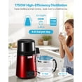 thumbnail image 2 of Destilador de agua VEVOR 4L 1750W con recipiente de vidrio de acero inoxidable, 2 of 9