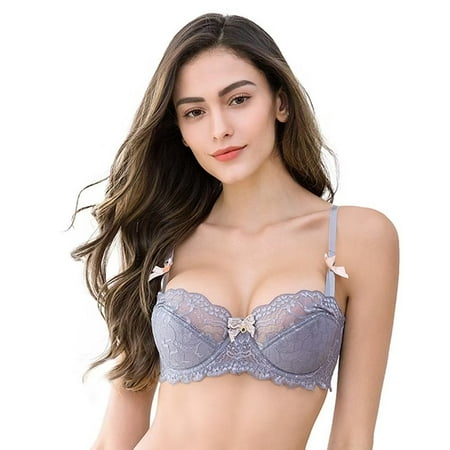 

Varsbaby Women s Push-up Bra Lace Embroidery Non Padded Unlined Underwear