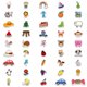 thumbnail image 4 of Pegatinas de vinilo impermeable con grafiti, 90 unidades por lote, con forma de animal frutal, 4 of 5