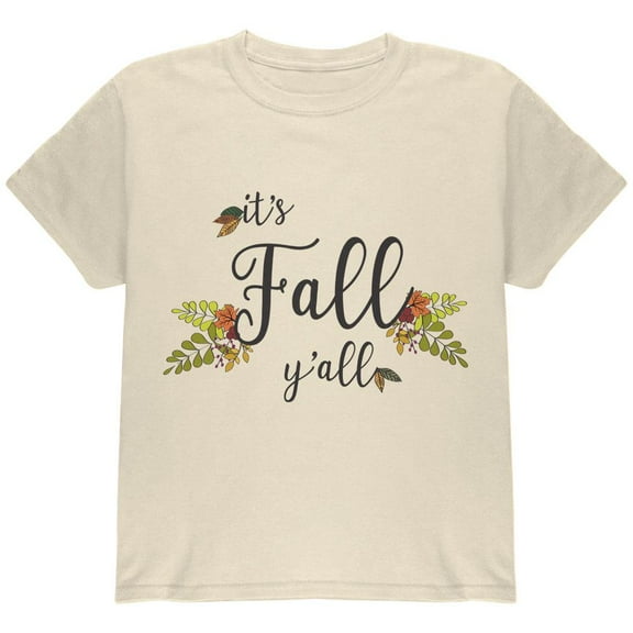 Its Fall Yall Youth T Shirt Natural YSM
