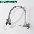 thumbnail image 3 of Vett 2025 New Wall-mounted Kitchen Faucet 360 Rotatable With Functions Kitchen Sink Mixer Tap Cold Water Single Co, 3 of 4
