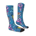 thumbnail image 4 of Lsque Sailboat With Sailing Printed Crew Socks Men's Women's LightWeight Thin Casual Calf Socks ,Knee High Socks,Cotton Socks, 4 of 9