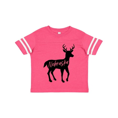 

Inktastic Nebraska Black Deer Silhouette Gift Toddler Boy or Toddler Girl T-Shirt