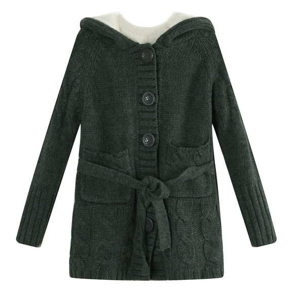 Richie House Girls' Cardigan Sweater with Short Floss Lining RH1009
