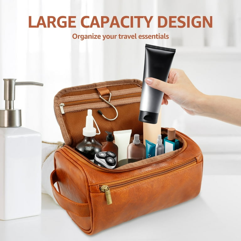 Shaving Kit Leather Goods King Ranch Toiletry Bag QUZHENJ Inch