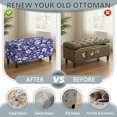 thumbnail image 6 of FOR U DESIGNS Tropical Hibiscus Floral Print Stretch Ottoman Covers Rectangle Slipcovers for Flip-top Storage Stools, Removable Ottoman Slipcover with Elastic Bands Soft Stool Protector for Bedroom, 6 of 7