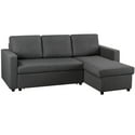 Alden Design Sleeper Sofa with Pull Out Bed & Storage (83" x 57.50" x 33")
