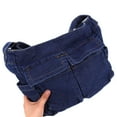 thumbnail image 4 of Retro Denim Shoulder Bag For Women Versatile Crossbody Tote Women Denim Handbag Shoulder Bag Pouch For Travel Shopping Work, 4 of 6
