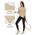 thumbnail image 4 of Camisa de entrenamiento MAGCOMSEN para mujer, de secado rápido, gimnasio, atlética, 2XL, 4 of 6