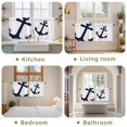 thumbnail image 6 of Nautical Anchor Tier Curtains, Farmhouse Minimalist White Abstract Art Light Filtering Kitchen Curtains, 2Pcs Rod Pocket Half Window Treatments Panels for Sink Cafe Cabinet Camper 27.5x24 Inches, 6 of 9