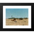 thumbnail image 2 of Jean Baptiste Paul Lazerges 18x15 Black Modern Framed Museum Art Print Titled - Bedouin Camp, Biskra (1890), 2 of 5
