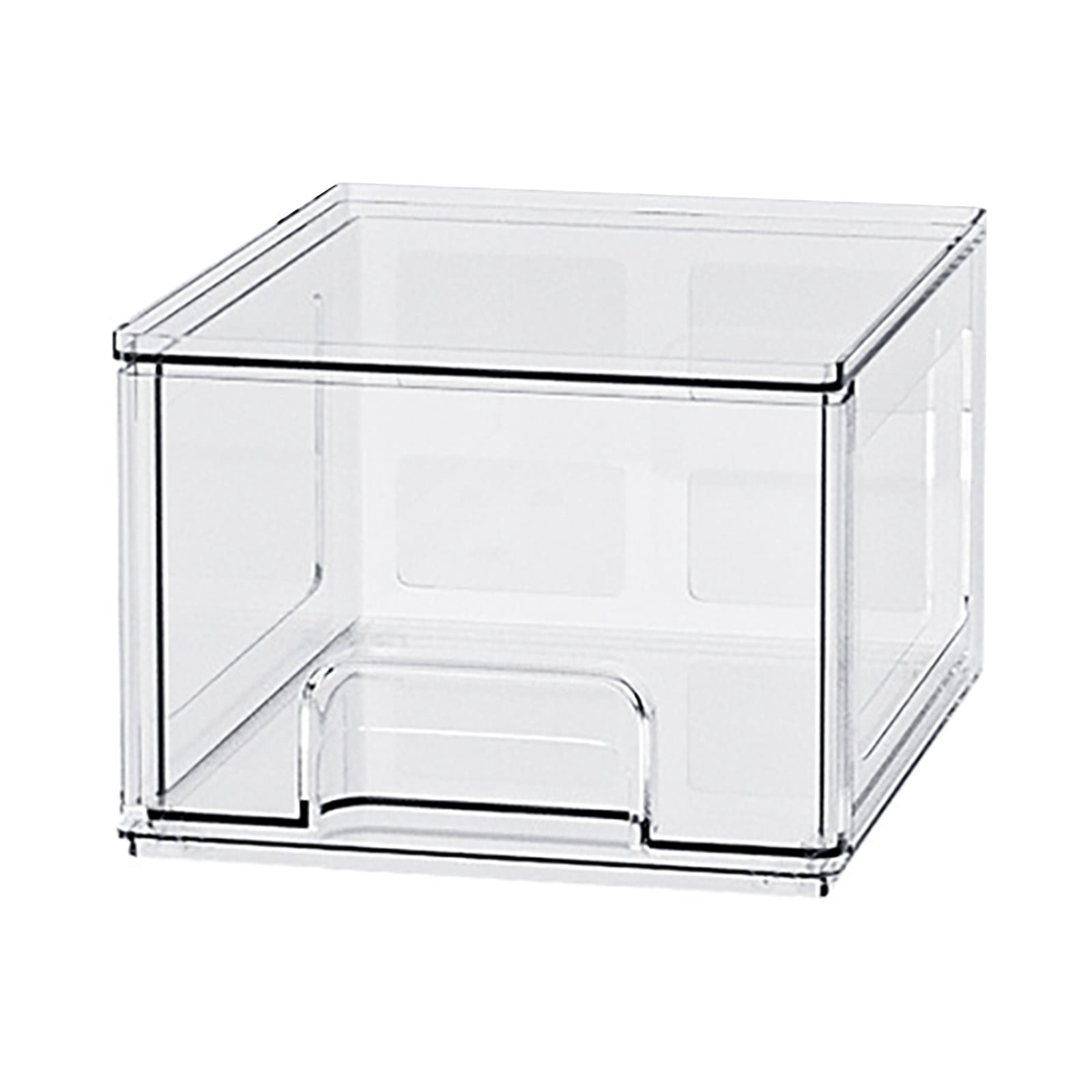2 Pcs Stackable Storage Drawers, Tall X-Large - Clear | THE CRATE COLLECTION | Storage Bins With Drawers | Bathroom Organizers | Under Sink Organizer | Vanity Cabinet Home Organization