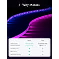 thumbnail image 2 of Tira de luces LED inteligentes Meross, 10 m, WiFi RGB, control de voz, 2 of 9