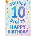 thumbnail image 4 of Colorful Balloon Star Themed Happy Birthday Double 10 Digits Banner Party Decoration Backdrop Photography Props Birthday Party Decor Background for Celebration Photo Booth Setup, 4 of 7