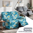 thumbnail image 5 of Xoenoiee Starfish Plumeria Flower Print Jacquard Reclining Loveseat Cover, 6-Piece Stretch Sofa Covers, 2 Seat Loveseat Recliner Cover, Washable Furniture Protector with Pockets, 5 of 6