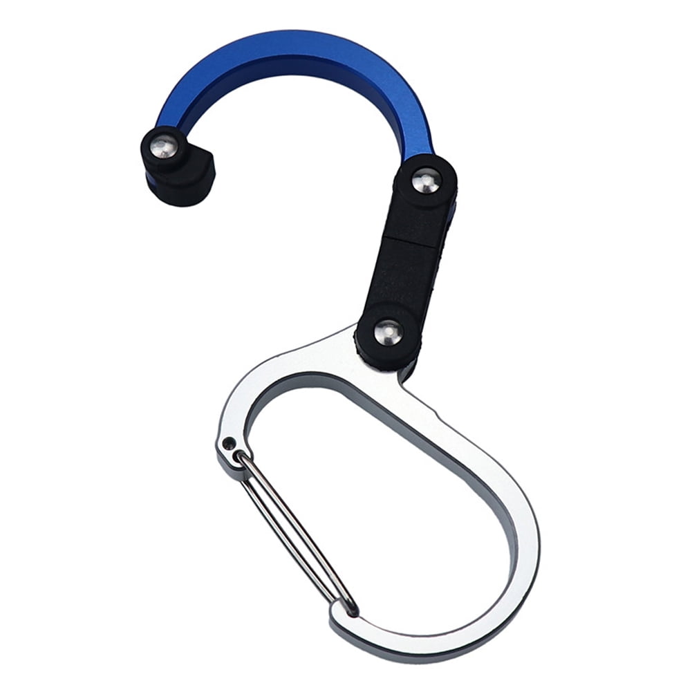 D-ring Backpack Carabiner Outdoor Camping Hiking Rotating Clip Buckle Hook 