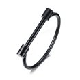 thumbnail image 1 of Womens Shackle Screw Cuff Bracelet Stainless Steel Bangle Bracelet, 1 of 4