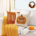 thumbnail image 6 of Set of 4 Fall Pillow Covers 18x18 Inch Hello Fall Thanksgiving Decor Throw Pillows Covers Pumpkins Autumn Leaves Decorative Home Outdoor Sofa Couch Pillow Cases for Fall Theme Decorations (18 by 18), 6 of 6