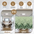 thumbnail image 5 of Palm Leaves Tropical Window Privacy Film, Green Botanical Summer Green Ombre Static Cling UV Sun Blocking Heat Control Window Tint Day and Night, Non-Adhesive One Way Privacy Cover 17.7''x39.3'', 5 of 7