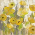 thumbnail image 2 of Vassileva, Silvia 12x12 Gold Ornate Wood Framed with Double Matting Museum Art Print Titled - Floating Yellow Flowers IV, 2 of 4