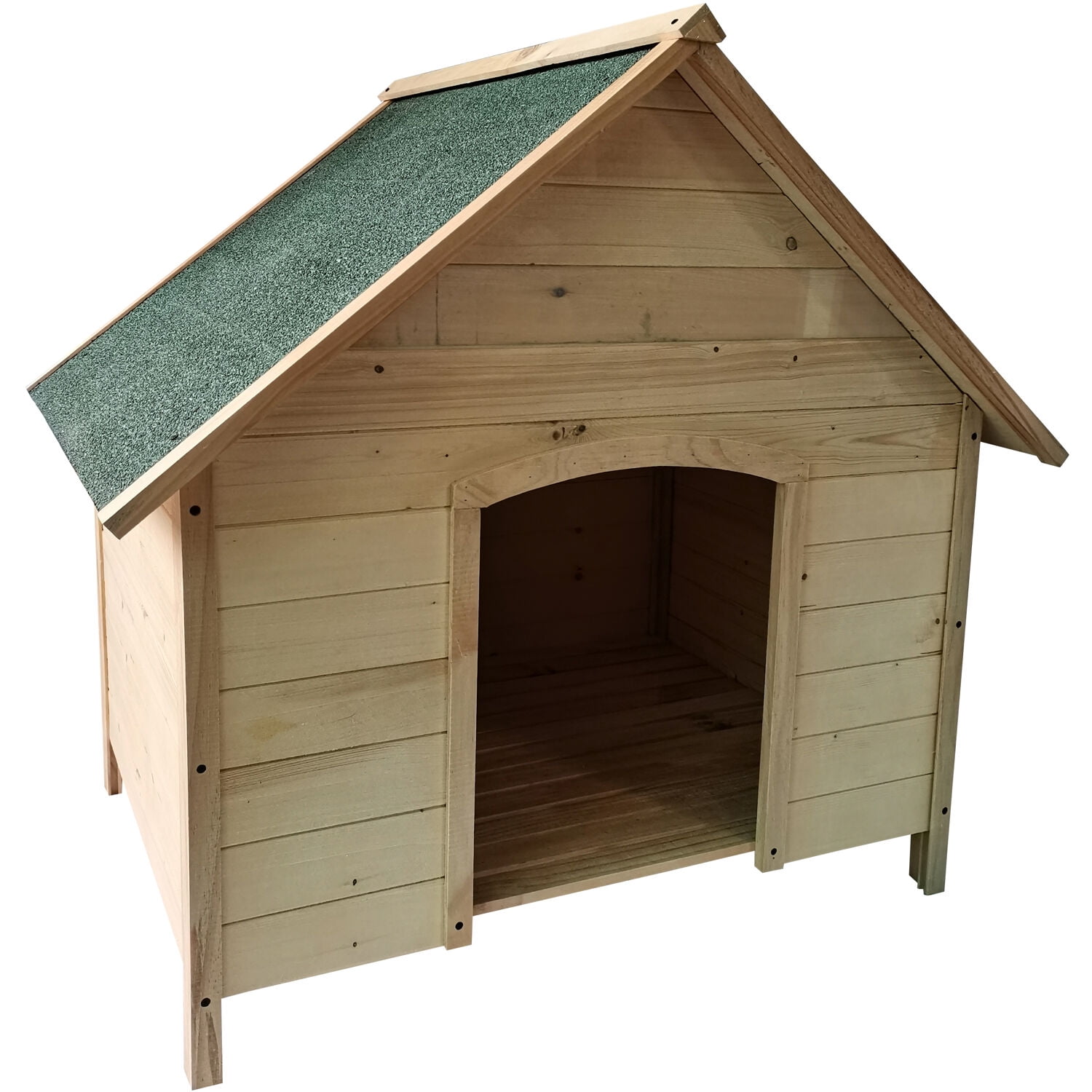 Critter Sitters Indoor/Outdoor 41'' Pet House | Weather-Resistant Home for Animals up to 44 lbs | Waterproof | Ideal for Cats, Dogs, Rabbits | Natural Firwood | Dog House