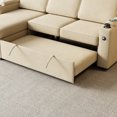 thumbnail image 5 of L-Shaped Sleeper Sofa Converts to Full-Size Bed with Storage Ottoman & USB/C Charging Ports – Space-Saving Sofa Bed for Small Living Rooms, 5 of 9