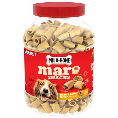 Milk Bone MaroSnacks Peanut Butter Flavor Dog Treats With Bone Marrow, 40 oz