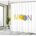 thumbnail image 4 of Ambesonne Astronomy Shower Curtain, Illustrated Moon Print, 69"Wx84"L, Earth Yellow and Purpleblue, 4 of 4