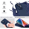 thumbnail image 3 of Liquid Silicone Case for iPhone 14, [True Liquid Silicone] [Anti Fingerprint] 4 Layer Phone Case Protective Cover, Full Coverage Around Camera & Built-in Microfiber, 6.1", Navy Blue, 3 of 8