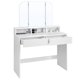 thumbnail image 1 of VASAGLE Vanity Set, Dressing Table Set with Tri-Fold Mirror, Large Table Top, 2 Drawers, White URDT115W01V1, 1 of 8