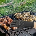 thumbnail image 5 of Sports Outdoors Camping Hiking BBQ Barbecue BBQ Barbecue Meat Oven Microwave Barbecue Resistance High-temperature Glove Non-slip Silicone Anti-burn Glove Glove Heat Insulation Anti-scalding Black, 5 of 5