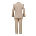 thumbnail image 3 of Boys' Suits Slim Fit 5 Pieces, Formal Suit Set for Wedding Teen Toddler Boy Dress Champagne，Sizes 4-16, 3 of 4