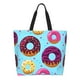 thumbnail image 1 of Fotbe Donuts Bolsa Tote Estética de Lona con Estampado para Mujer - Bolsa Reutilizable de Hombro Casual para Vacaciones, Compras, Trabajo y Gimnasio, 1 of 8