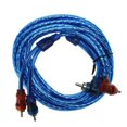 thumbnail image 2 of MesaSe 5M 2 Rca To 2 Rca Plug Car Stereo Audio Copper Cable System Amplifier Braided, 2 of 6