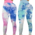 thumbnail image 2 of Gibobby Pantalones de Casuales Mujer Active Stretch Tie-dye Pantalones Deportes Gimnasio Fitness Yoga Leggings Correr Yoga Pantalones(Aqua， S), 2 of 5