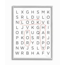 Stupell Industries Happy Crossword Family Home Inspirational Word Black And White Design Gray Farmhouse Rustic Framed Giclee Texturized Art by Anna Quach