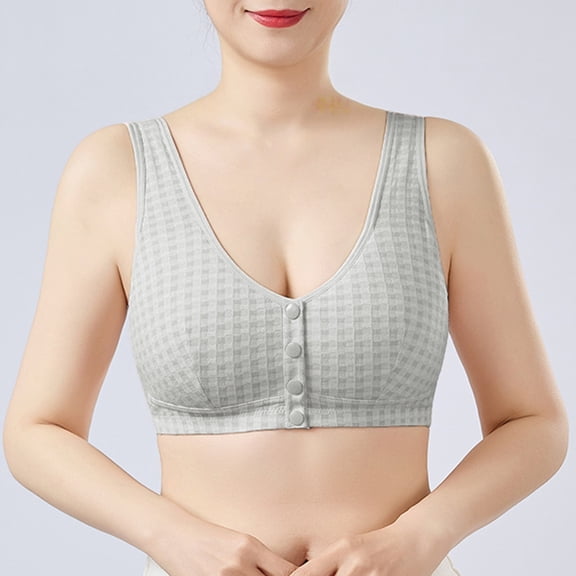 Daisy Bras for Older Women Floral Plus Size Bra Wireless Front Closure Bras for Senior Daisy Comfort Tshirt Bra Comfortable Cotton Sleep Bra for Older Womens No Underwire Plus Size