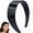 Black, variant on 1.5 Inch Thick Tortoise Shell Headband with Teeth, Wide Non-Slip Plastic Headband for Women