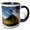 Black/White, variant on 3drose, Gros Piton, St. Lucia, 11oz Two-tone Black Mug