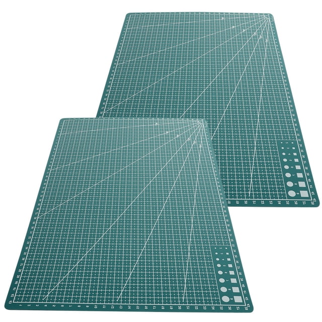 HEALEEP 2Pcs Grip Mat for Card Making Dark Green for Hobbyists Craft Work Double Sided Design Protective Surface