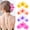 Colorful-A, variant on 4PCS Hawaiian Plumeria Flower Hair Clips - Large Non-Slip Matte Claw Clips for Women, Strong Hold Beach Hair Accessories