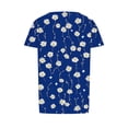 thumbnail image 3 of Pisexur Hauts de Printemps pour Femmes Blouses pour Femmes Décontractées Élégantes Hauts pour Femmes, T-Shirt Imprimé Décontracté pour Femmes Col Rond Manches Courtes Multicolore, TG, 3 of 4