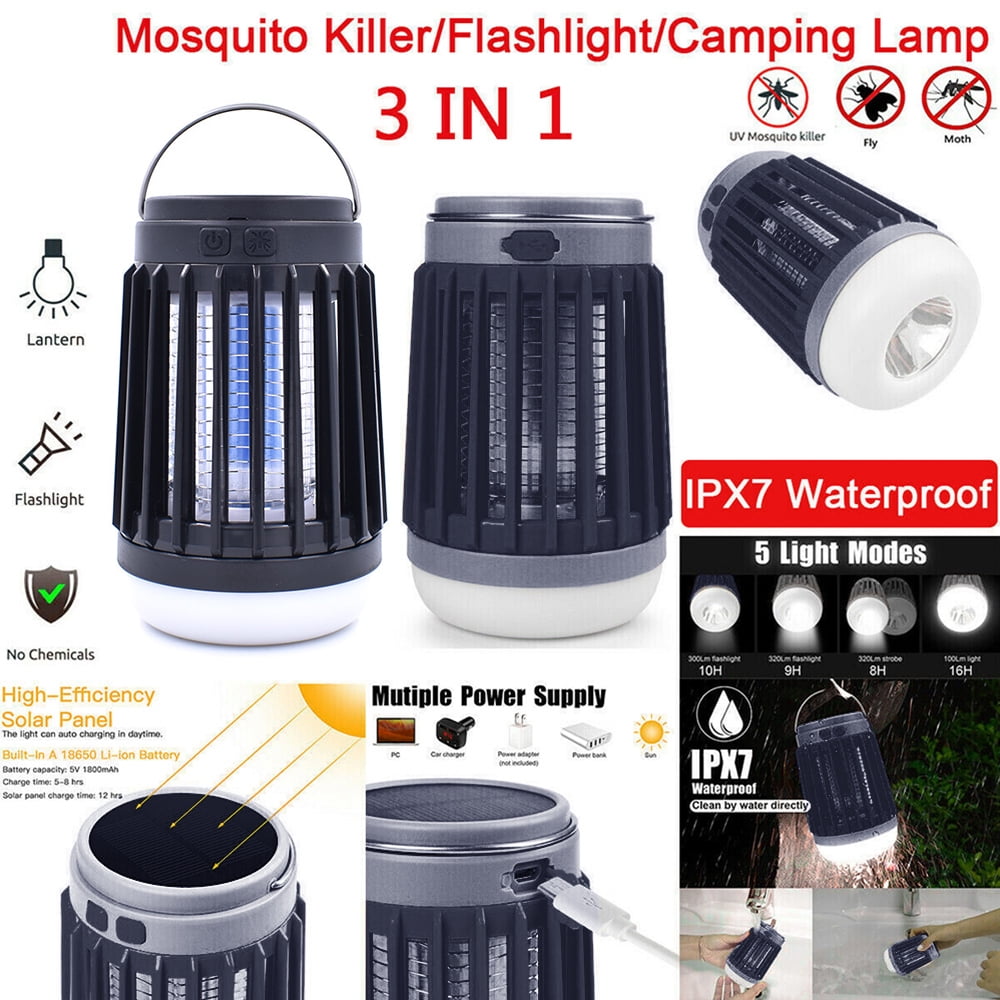 Solar Electric Mosquito Killer Lamp Outdoor Insect Fly Traps,Mosquito