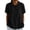 Z1-Black, variant on Womens Peter Pan Collar Short Sleeve Faux Denim Shirt, Loose Fit Casual Button Down Top, Soft Comfy Chambray Blouse
