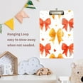 thumbnail image 2 of ALAZA Plastic Clipboard A4 Letter Size Decorative Clipboards for Students Women Men 9" x 12.5" Orange Bows, 2 of 6