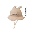 thumbnail image 3 of Moocorvic Baby Sun Hat Toddler Bucket Hats with Cute Ear Wide Brim Toddler Beach Hat,Khaki, 3 of 4