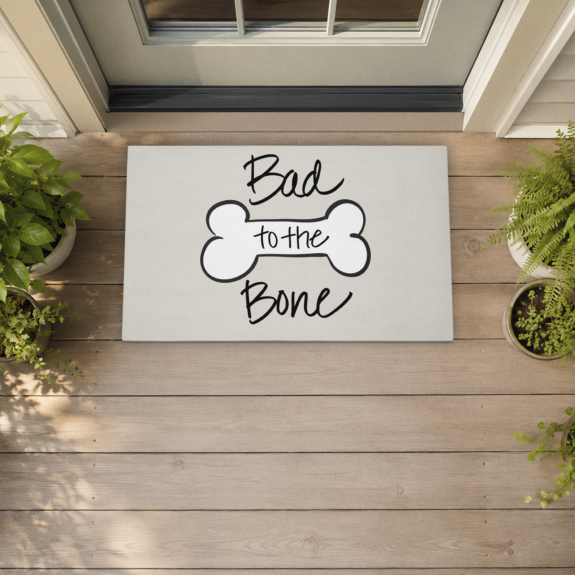 Stupell Industries Bad To The Bone Printed Outdoor Door Floor Mat, design by SunDance Group LLC