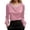 Rose, variante sur T-shirt Élégant à Manches Longues Finition Satinée avec Perles pour